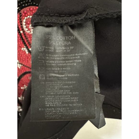 Avenue George V Paris Crystal Teddy Bear short-sleeve t-shirt in black Size XL - Picture 5 of 8